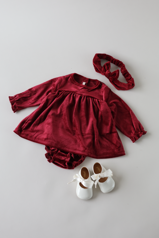 Jingle Romper Dress - Red Dahlia