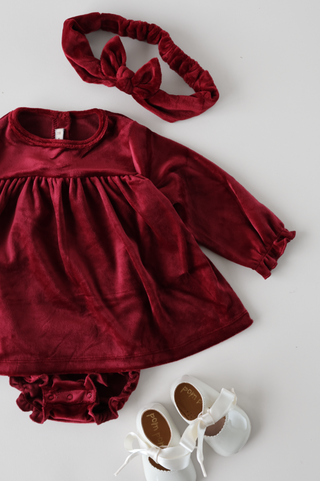 Jingle Romper Dress - Red Dahlia