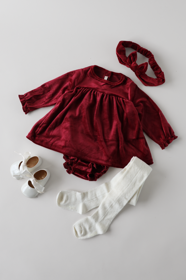 Jingle Romper Dress - Red Dahlia