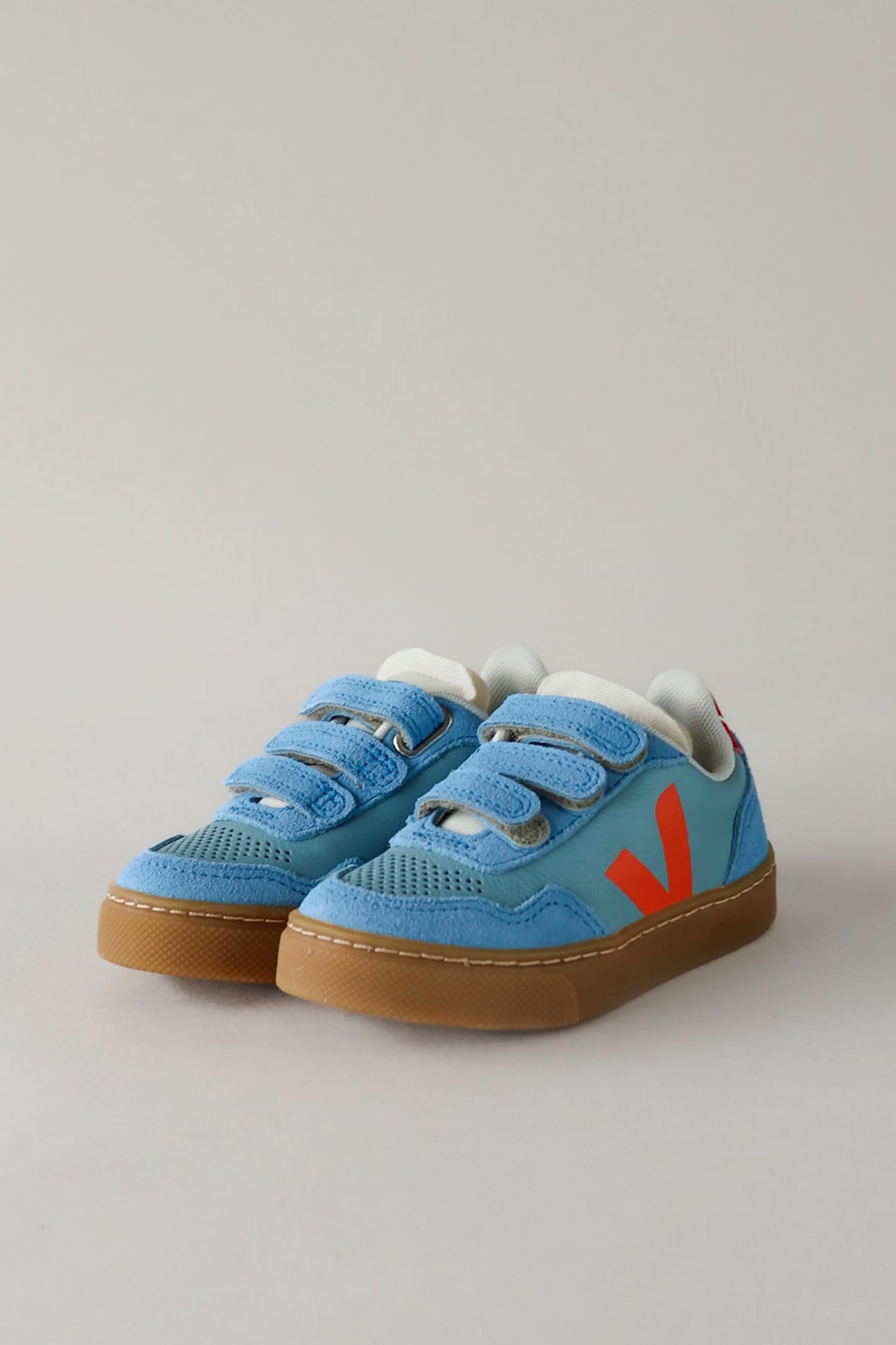 V90 Leather Sneakers - Steel / Fury / Natural