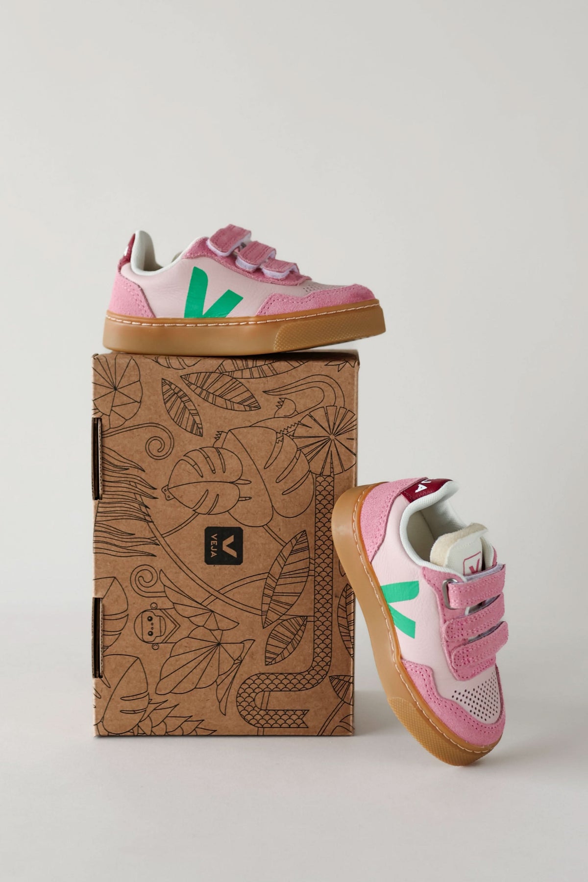 V90 Leather Sneakers - Petale / Mary / Natural