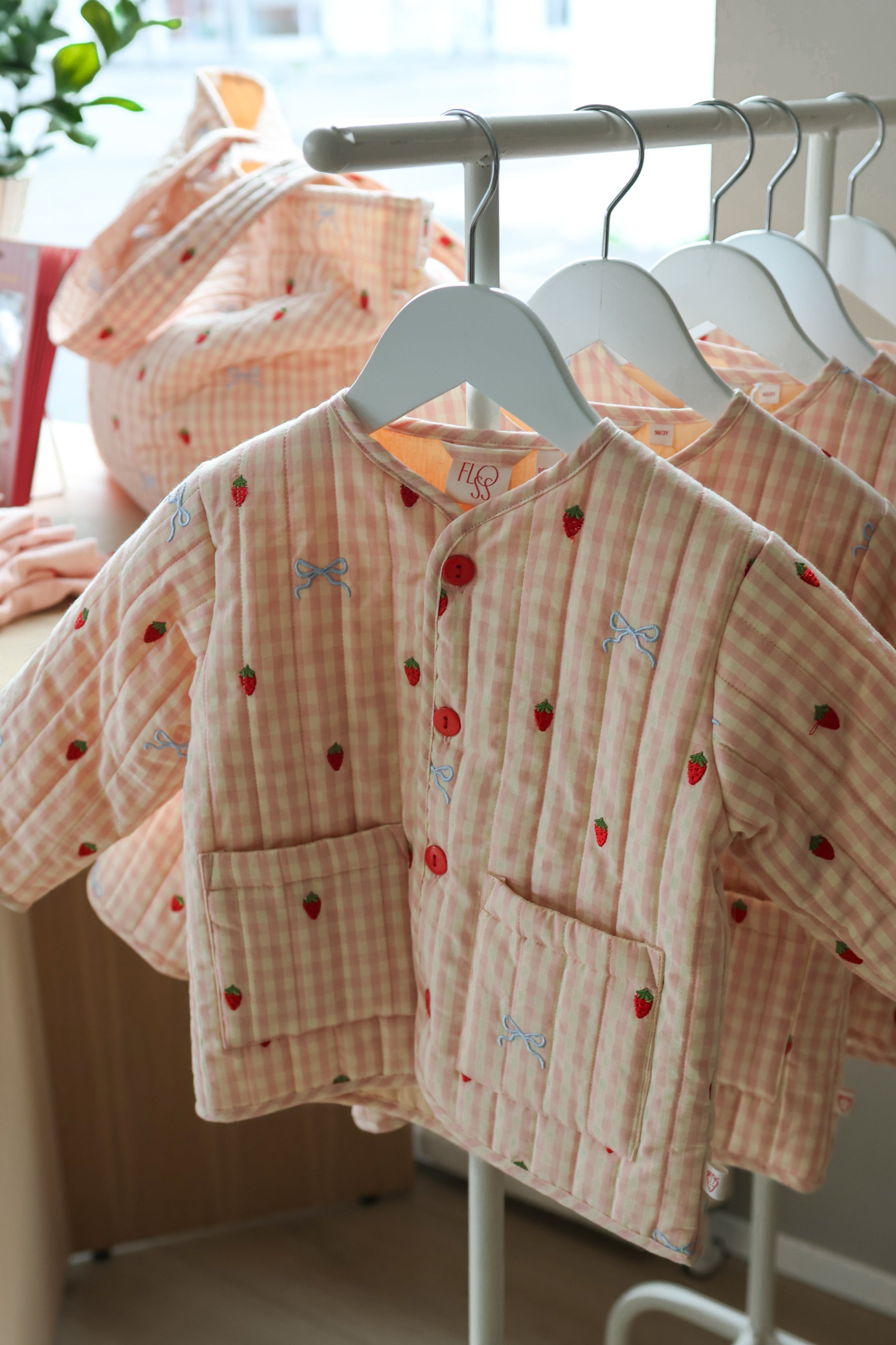 Dolly Bow Jacket - Berry/Bow Gingham