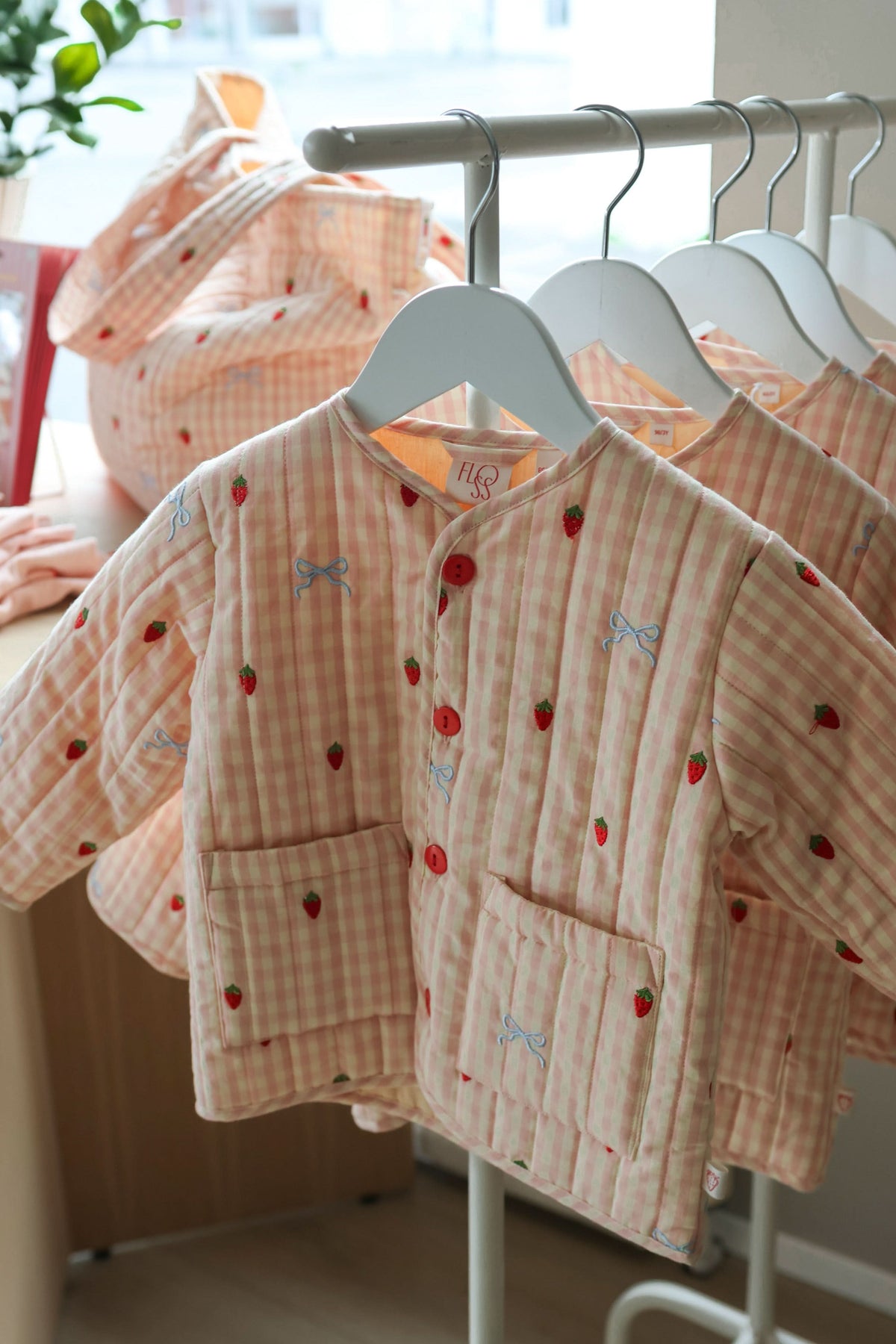 Dolly Bow Jacket - Berry/Bow Gingham