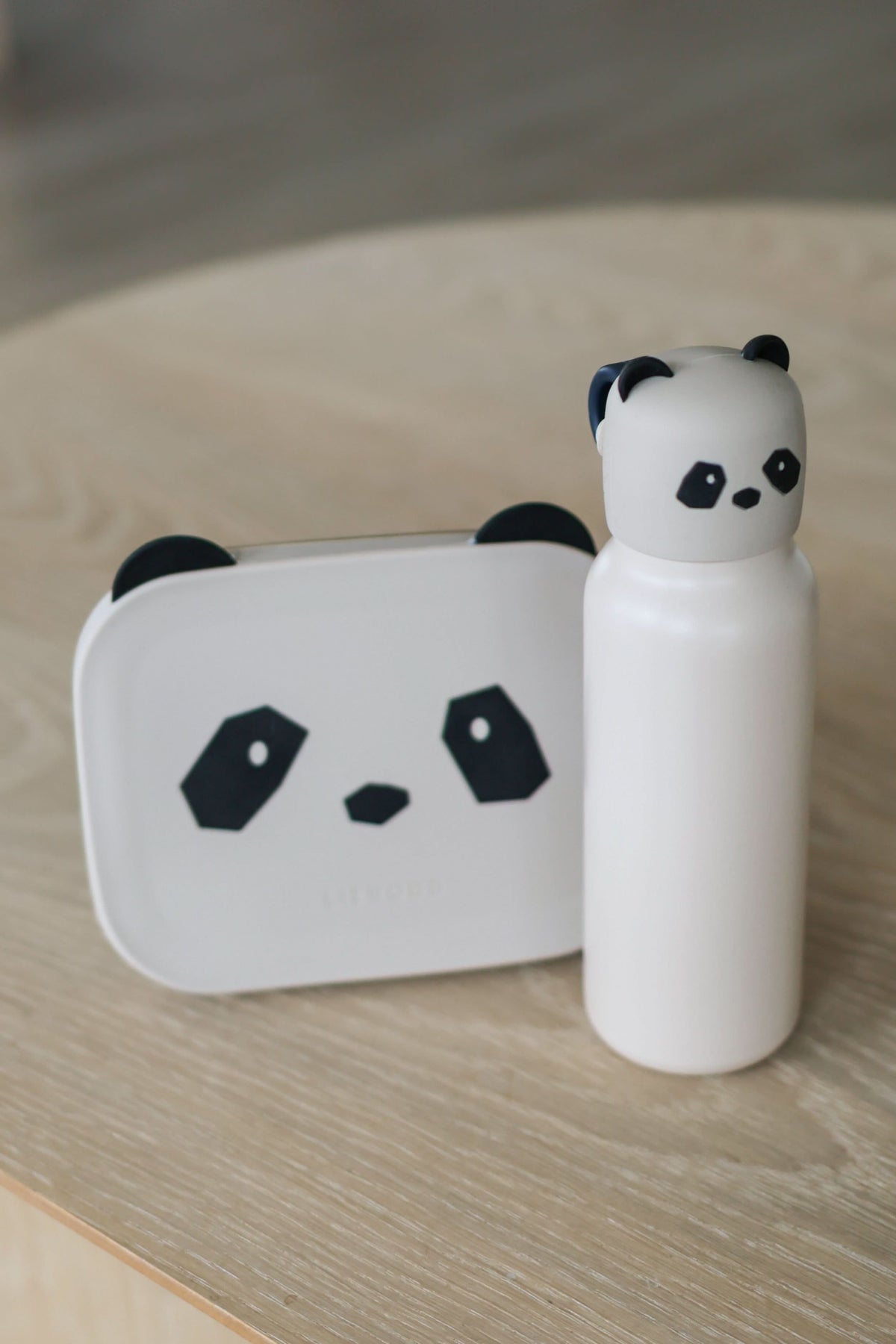 Falk Water Bottle w Panda Lid 350 ml - Sandy