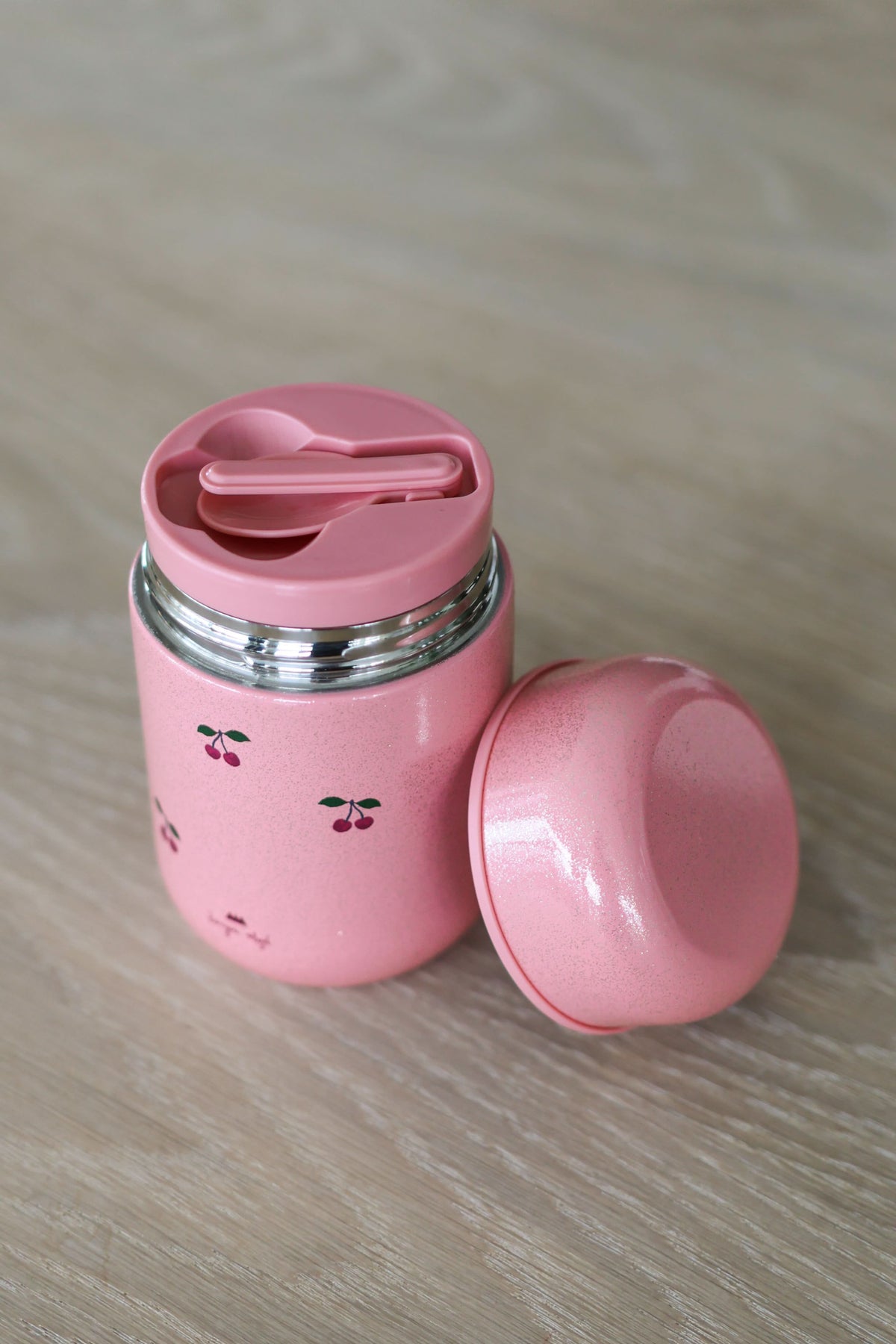 Glitter Thermo Food Jar - Cherry Glitter