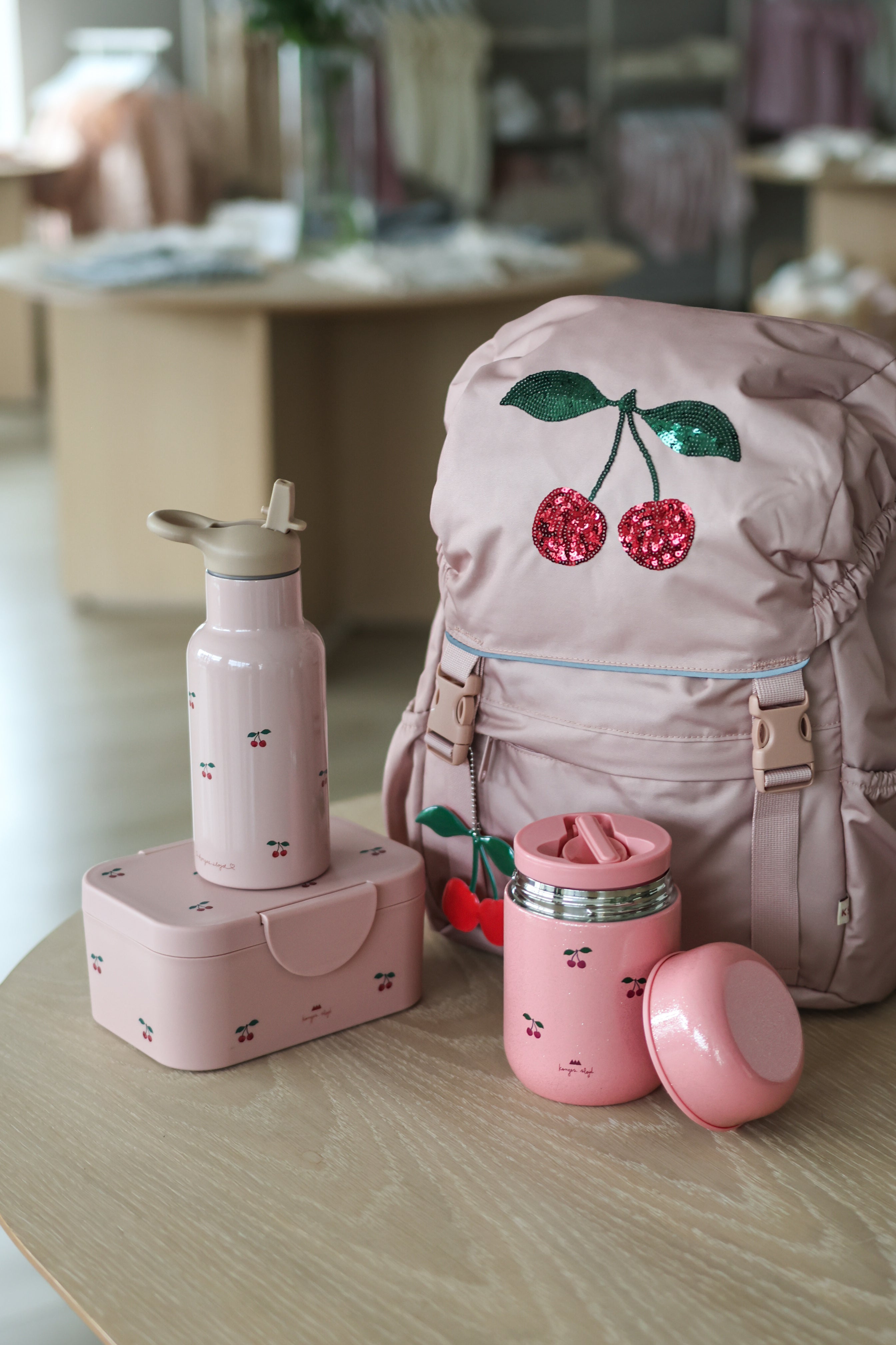 Clover Schoolbag - Cherry