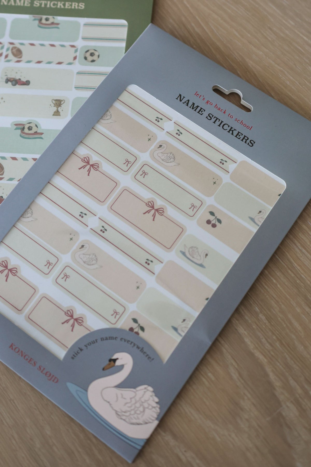 Name Stickers 60 pcs - Swan