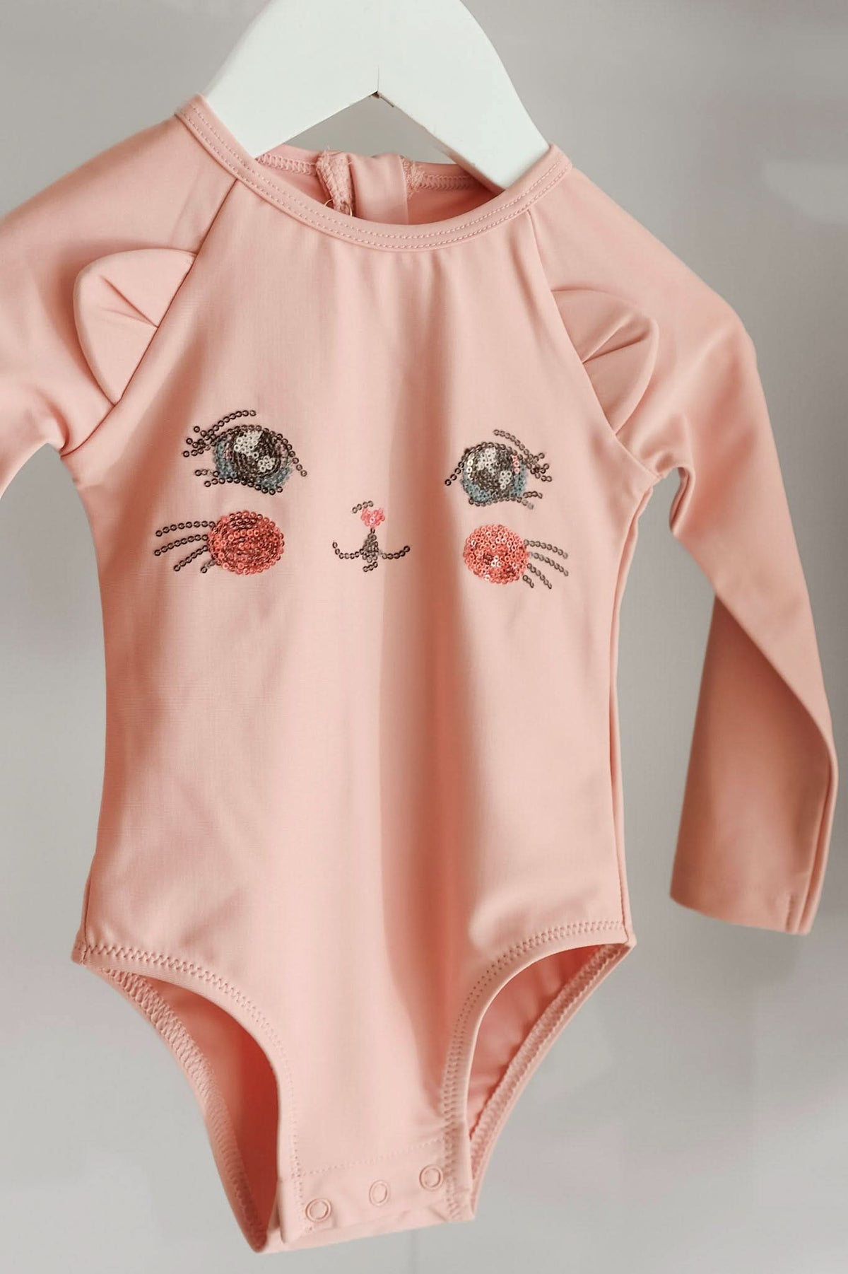 Kitty LS Swimsuit - Powder Pink