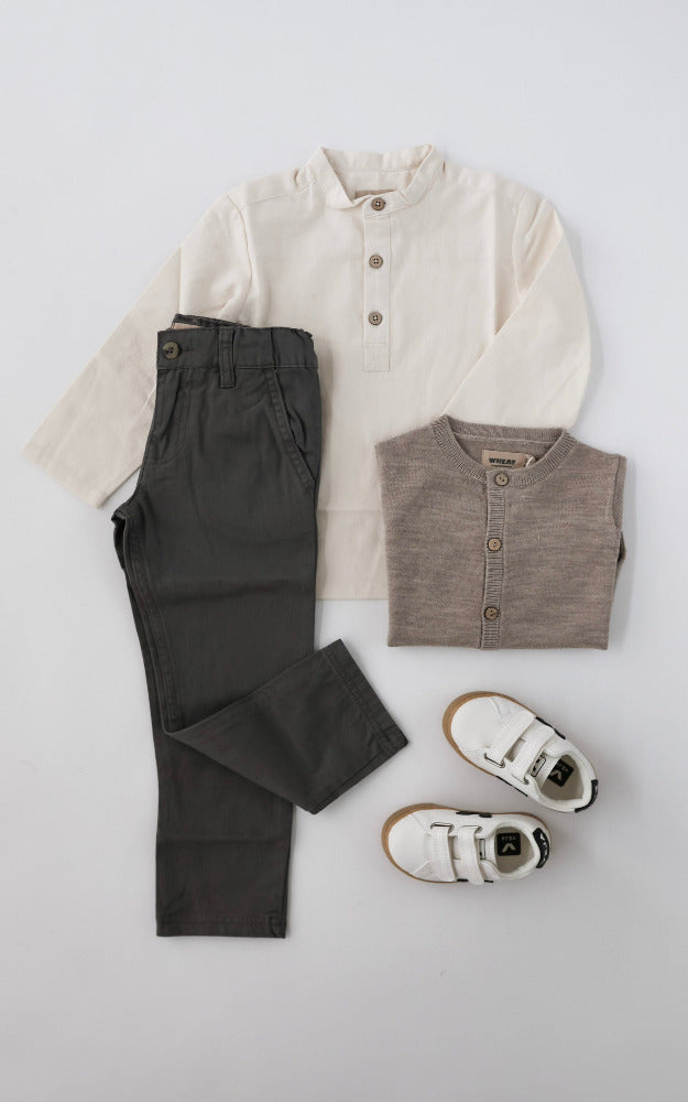 Shirt L/S Jonas - Eggshell st.92-152