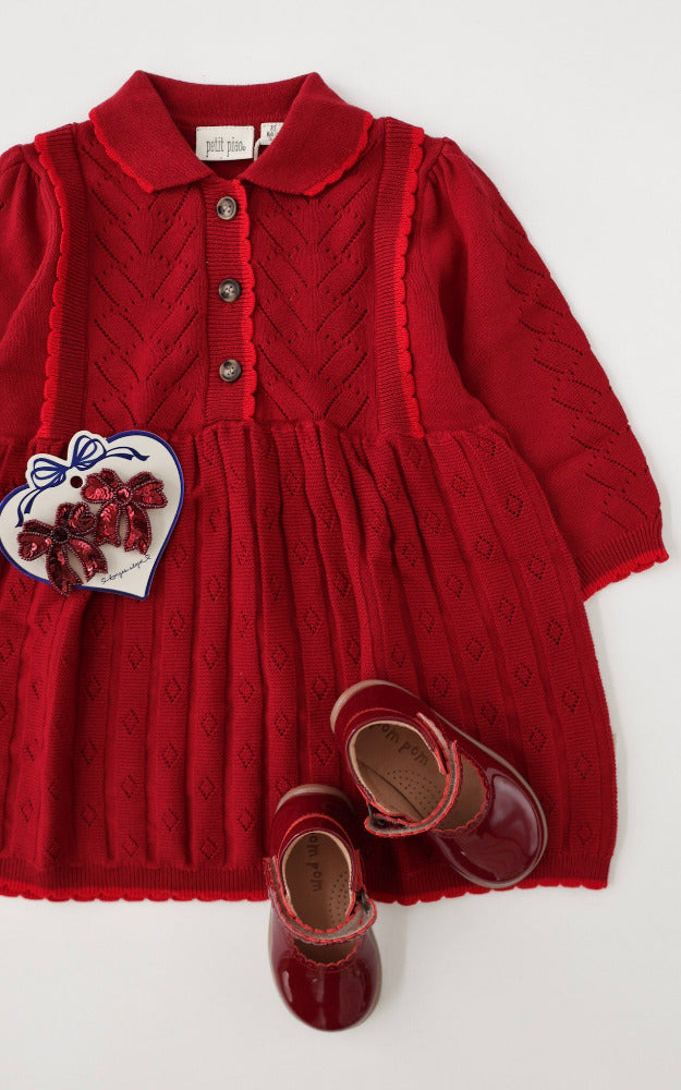 Daimi Knit Dress - Biking Red