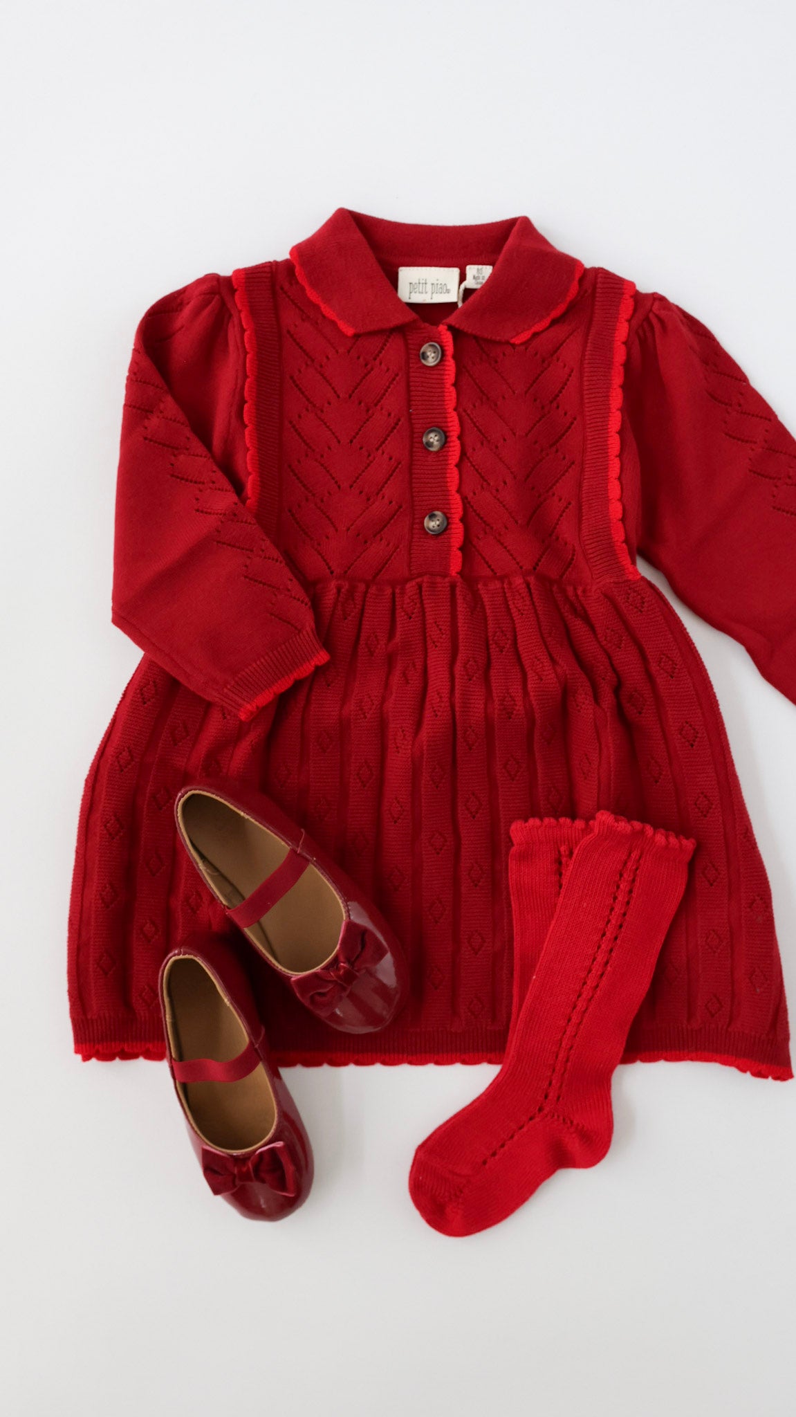 Daimi Knit Dress - Biking Red