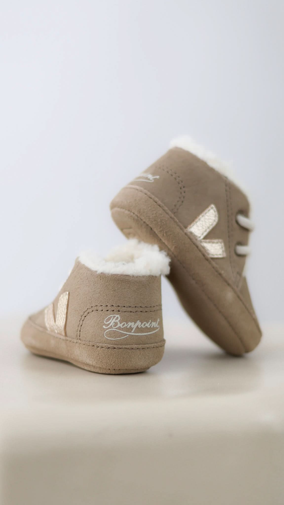 Bonpoint x Veja Baby Winter Suede - Dune/Platine
