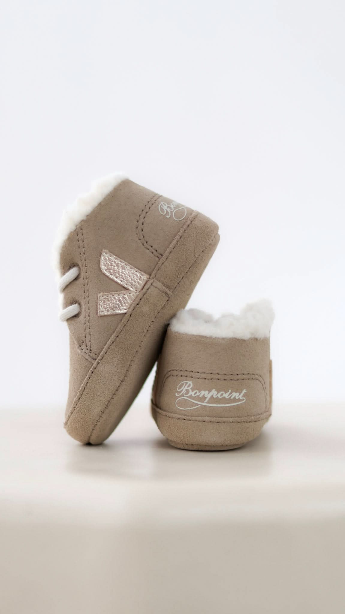 Bonpoint x Veja Baby Winter Suede - Dune/Platine