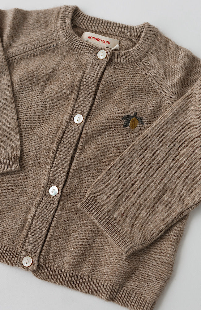 Mattou Knit Wool/Cashmere Cardigan - Light Brown