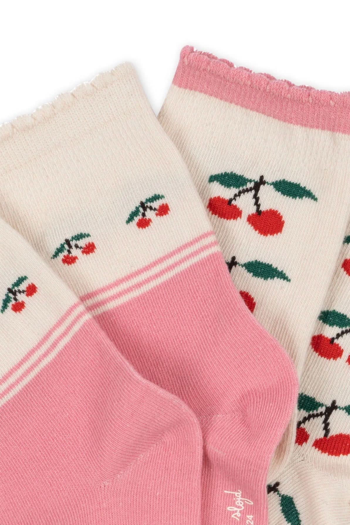 2 Pack Jacquard Socks - Cherry Mix