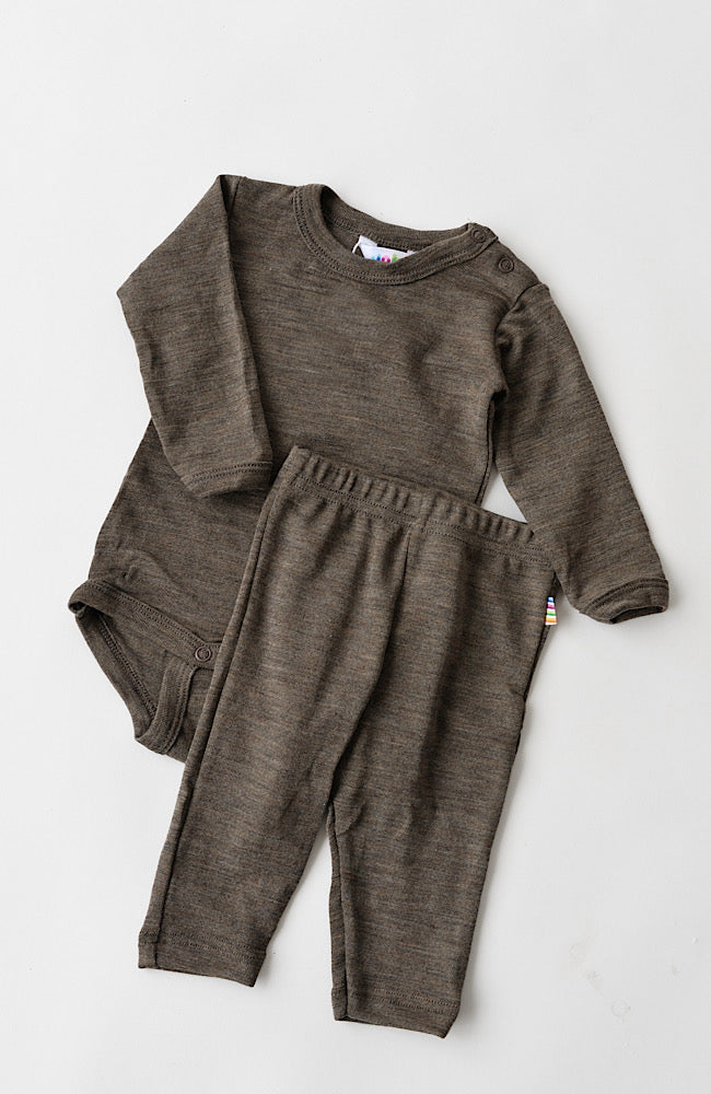 Ullar/Silki Leggings - Brown Melange / Limited