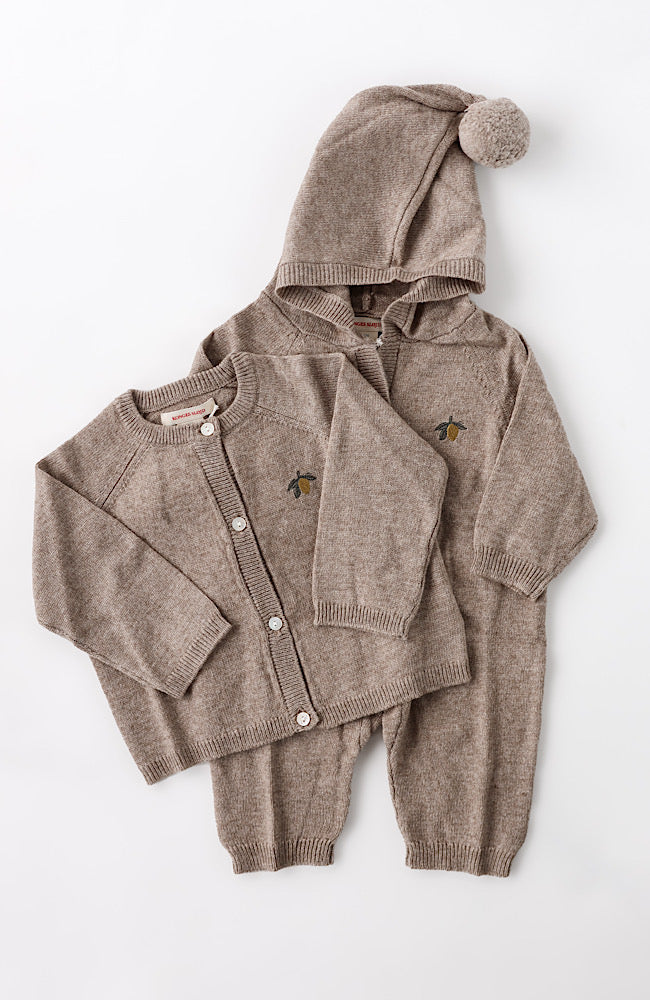 Mattou Knit Wool/Cashmere Cardigan - Light Brown