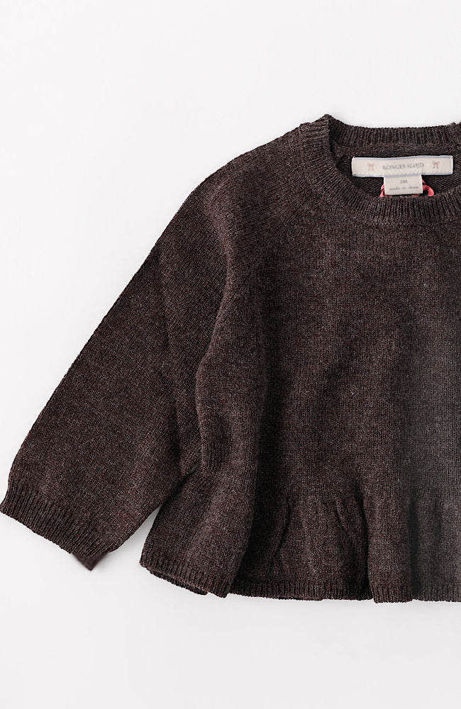 Cathy Knit Wool Sweater - Brown Melange