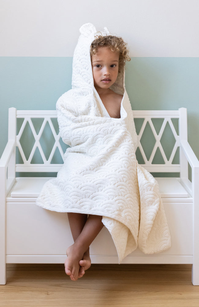 Hooded Towel With Ears - Off White