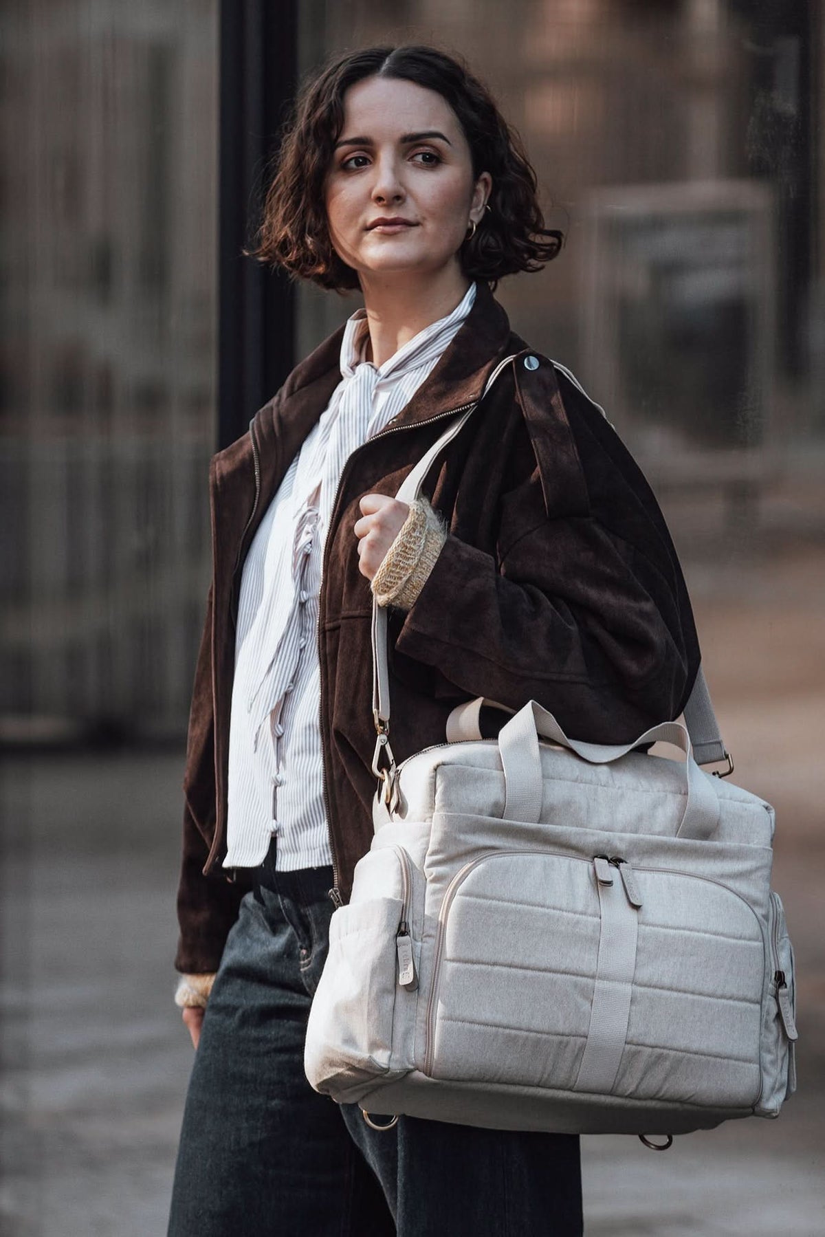 On-the-go Nursing Bag - Beige Melange