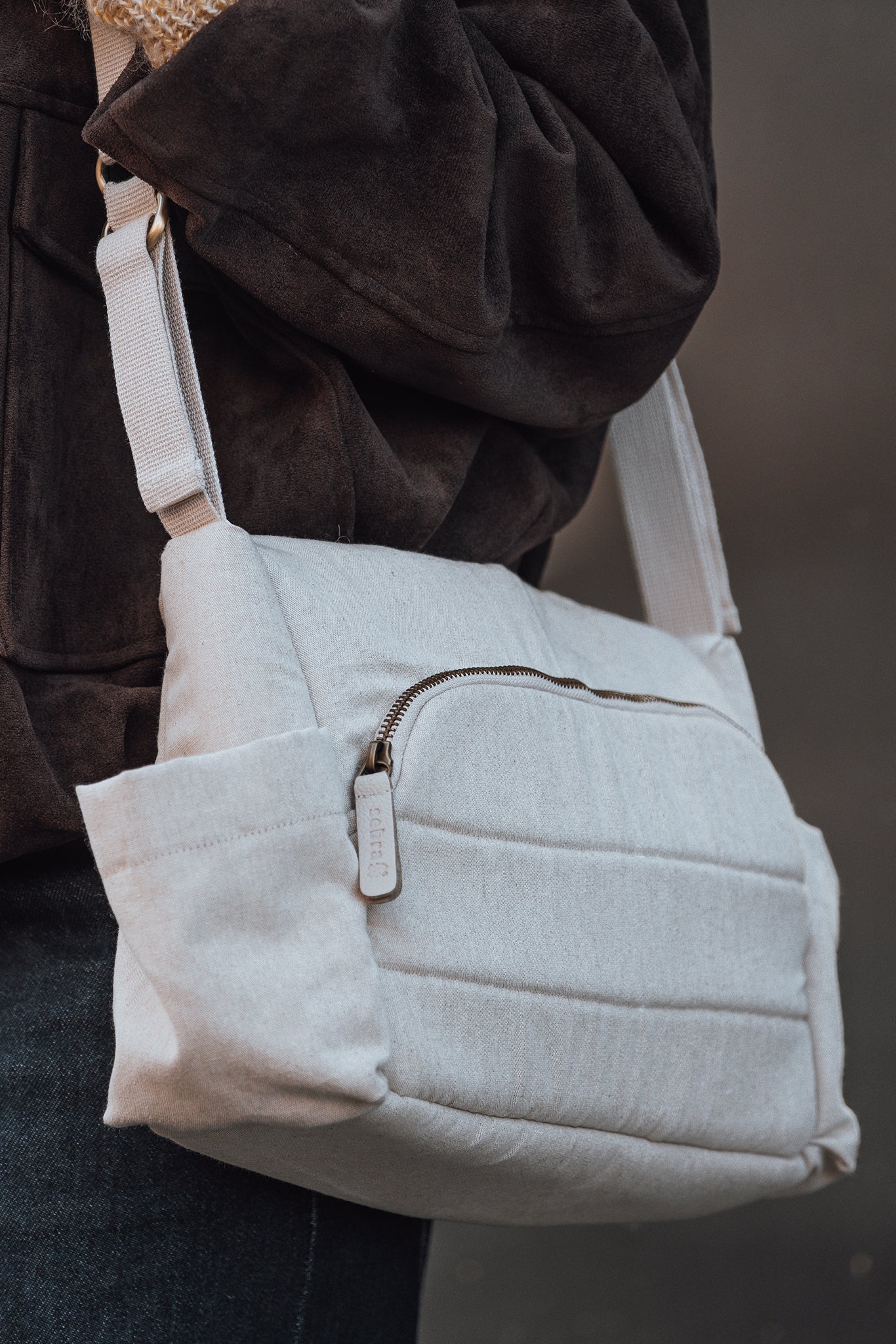 Mini Diaper Bag - Beige Melange