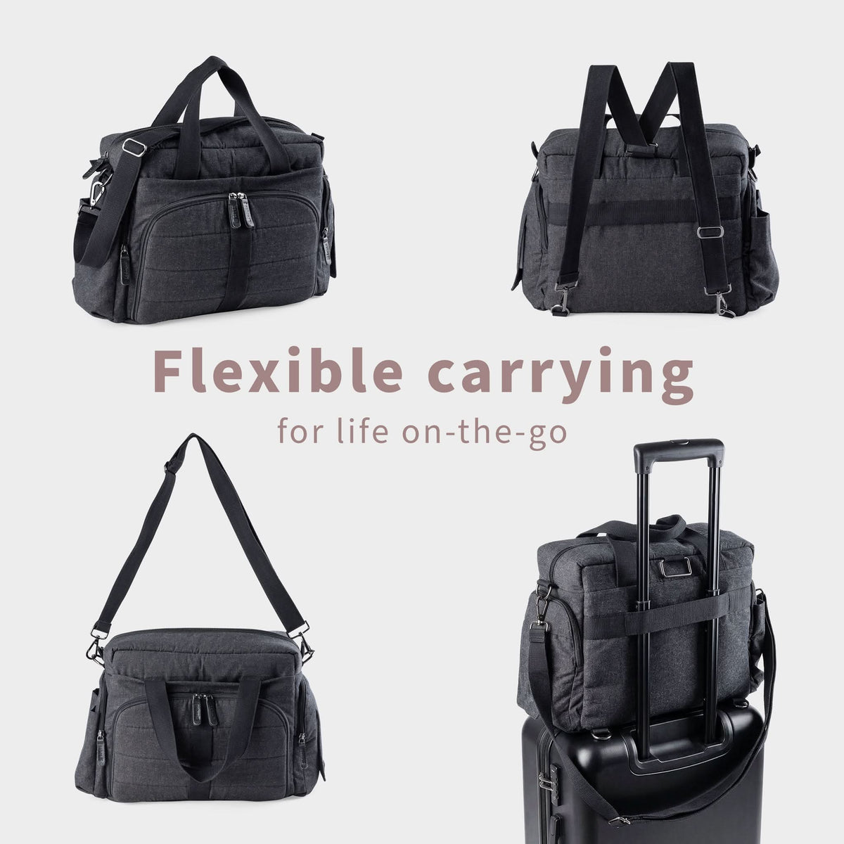 On-the-go Nursing Bag - Dark Grey Melange