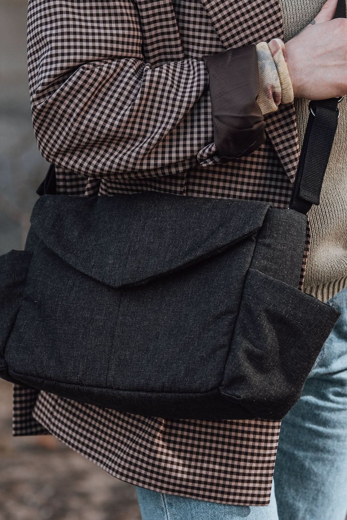 Mini Diaper Bag - Dark Grey Melange