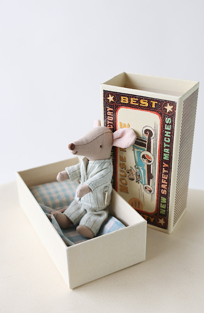 Big Brother Mouse In Matchbox - Light Blue