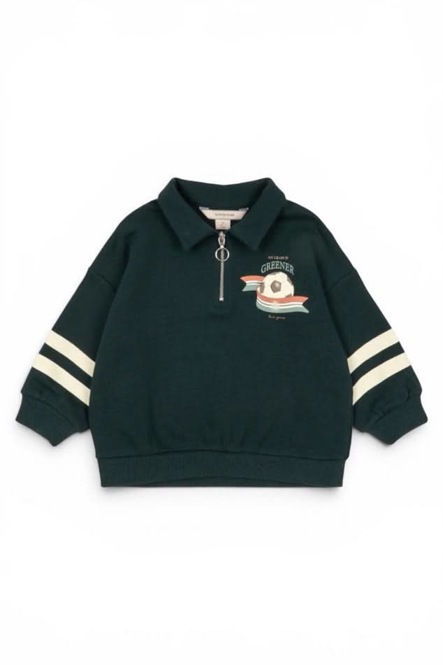 Loupy Half Zip Polo - Pine Grove