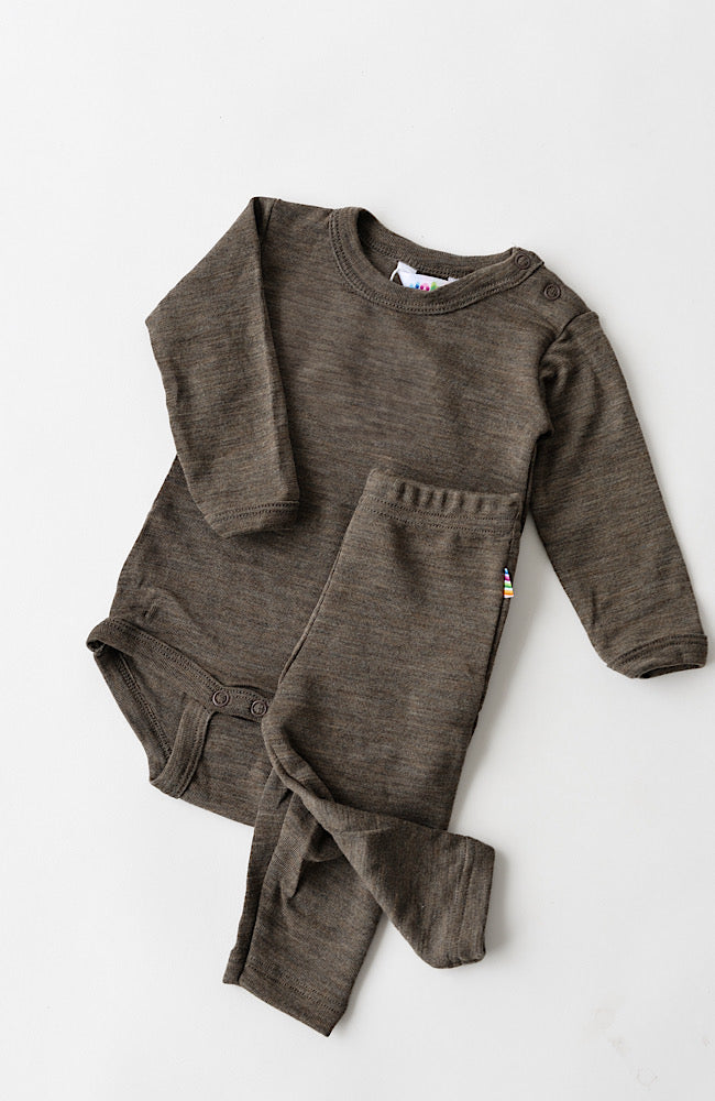 Ullar/Silki Leggings - Brown Melange / Limited