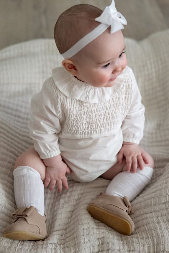 Elastic Bow Hairband - White