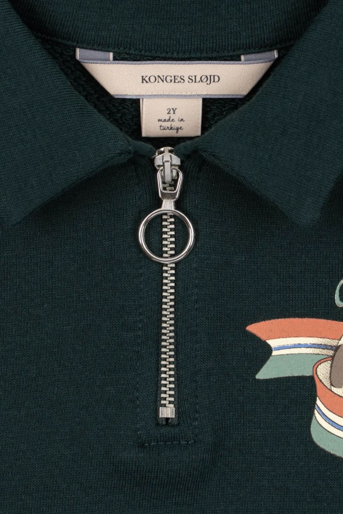 Loupy Half Zip Polo - Pine Grove