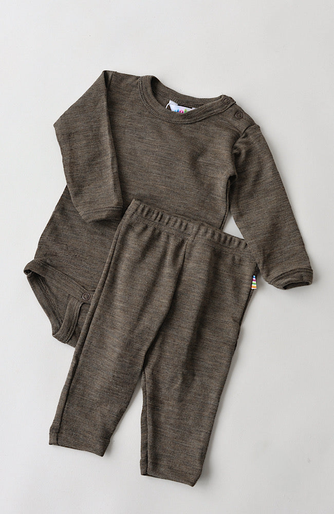 Ullar/Silki Leggings - Brown Melange / Limited