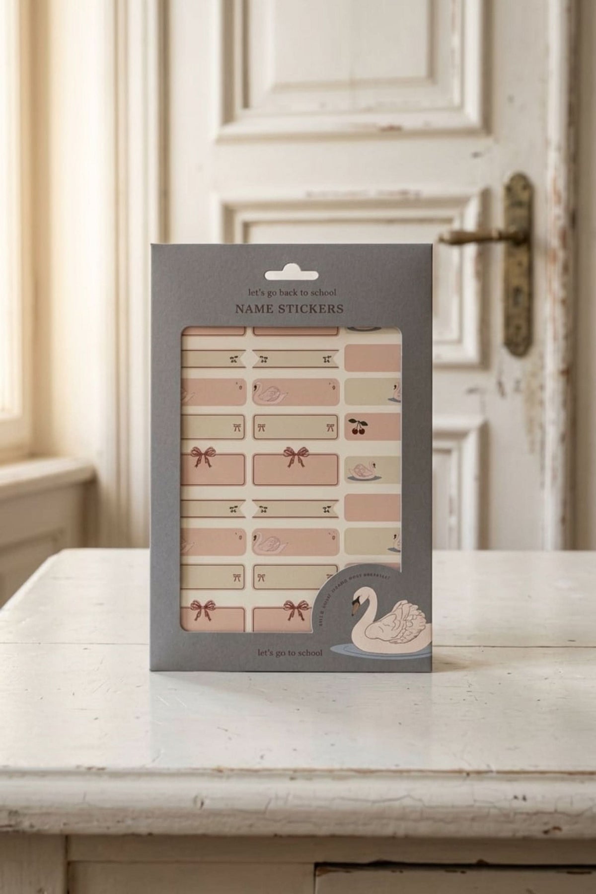 Name Stickers 60 pcs - Swan