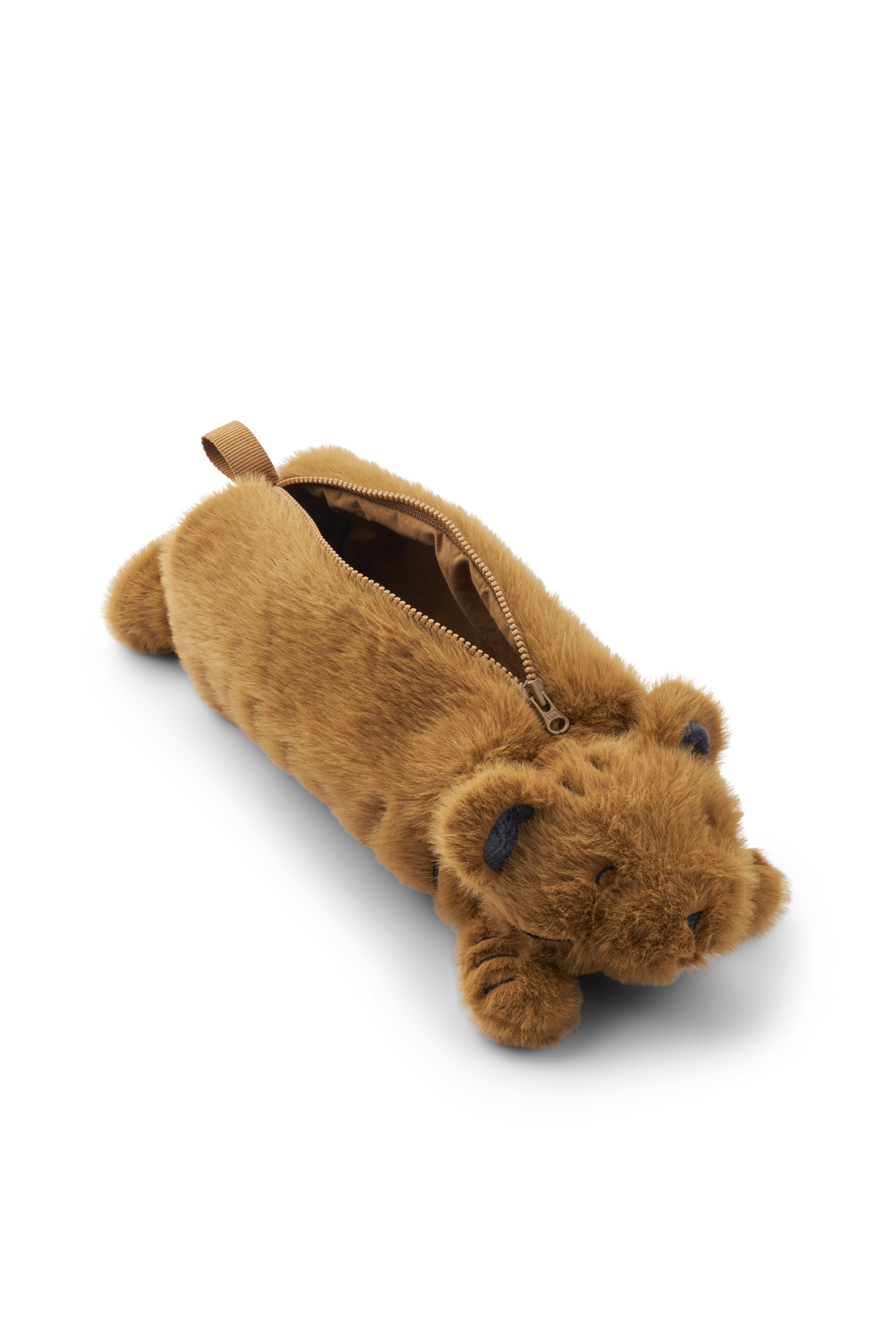 Dalina Tiger Plush Pouch - Golden Caramel
