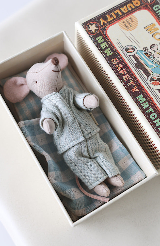 Big Brother Mouse In Matchbox - Light Blue