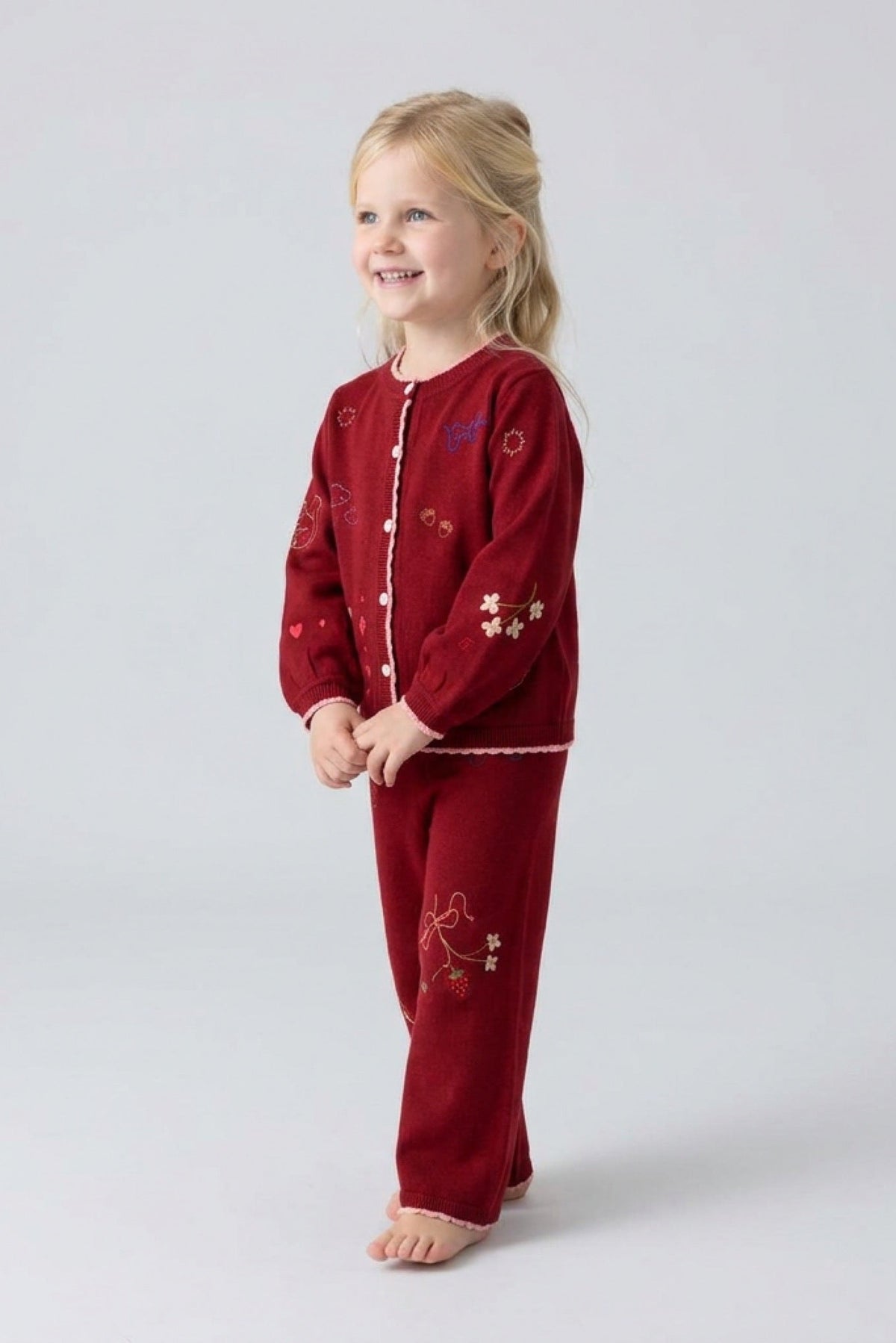 Agnes Cardigan - Dark Cranberry