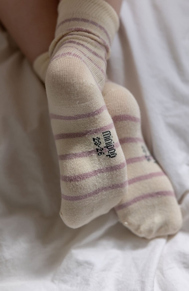 Minipop Noos Bamboo Socks 3pack - Rose Stripe