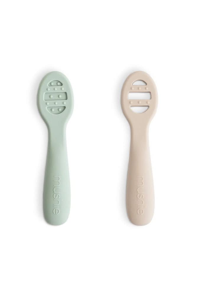 First Feeding Spoons 2pk - Cambridge Blue/Shifting Sand