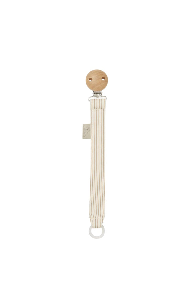 Pacifier Holder - Classic Stripes Camel
