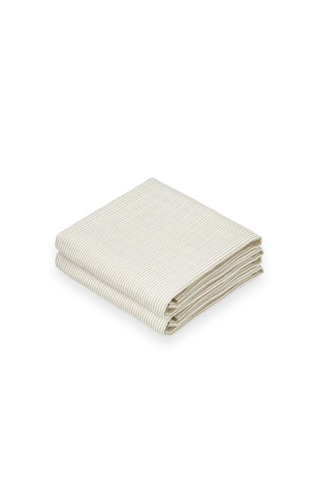 Muslin Cloth 2 pack - Classic Stripes Camel