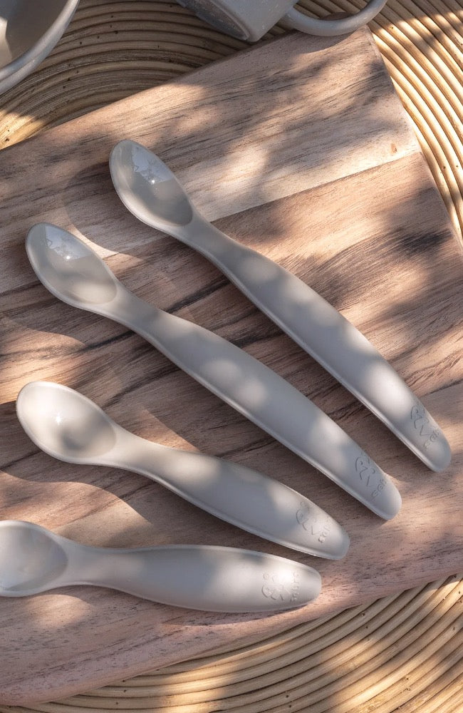 Silicone Spoon Set Long - Jetty Beige
