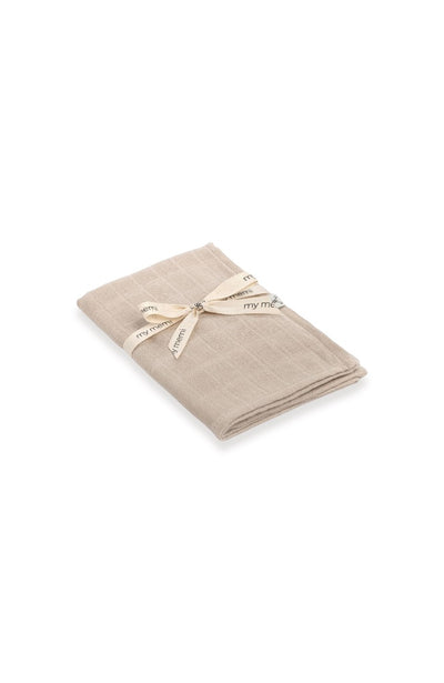 Bamboo Muslin Cloth 2pk - Beige