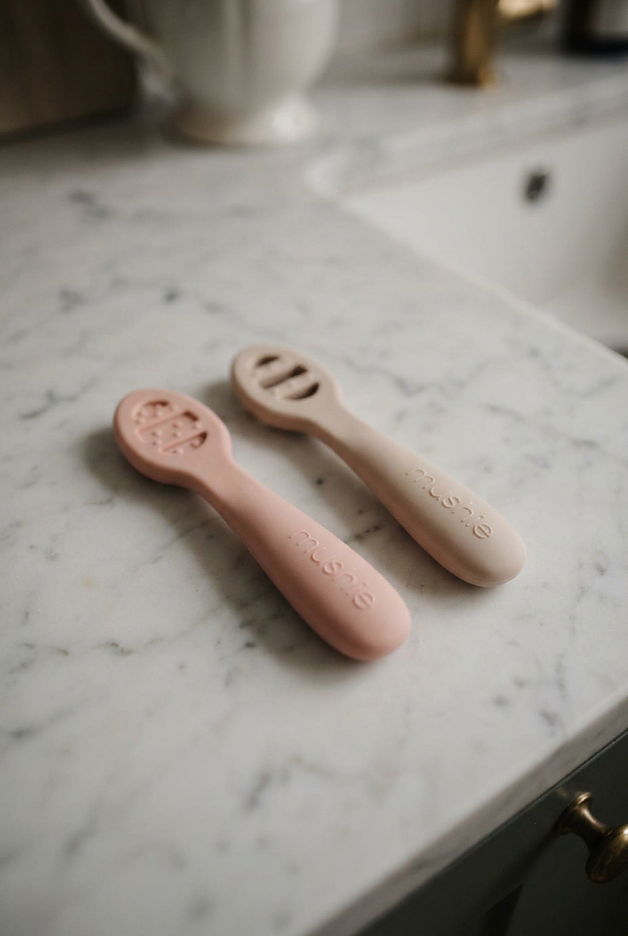 First Feeding Spoons 2pk - Blush/Shifting Sand