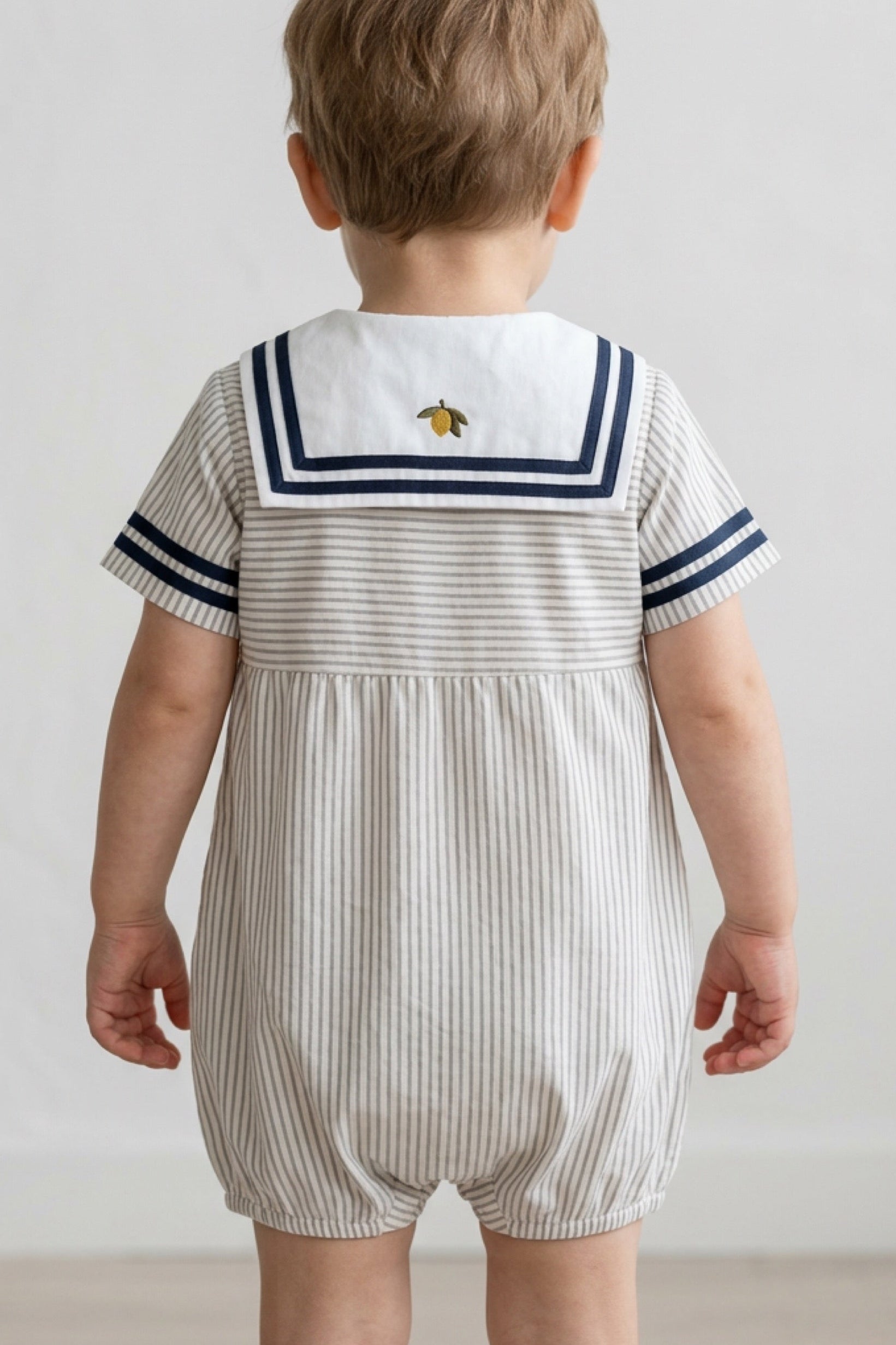 Allie Sailor Romper - Bleu Stripe