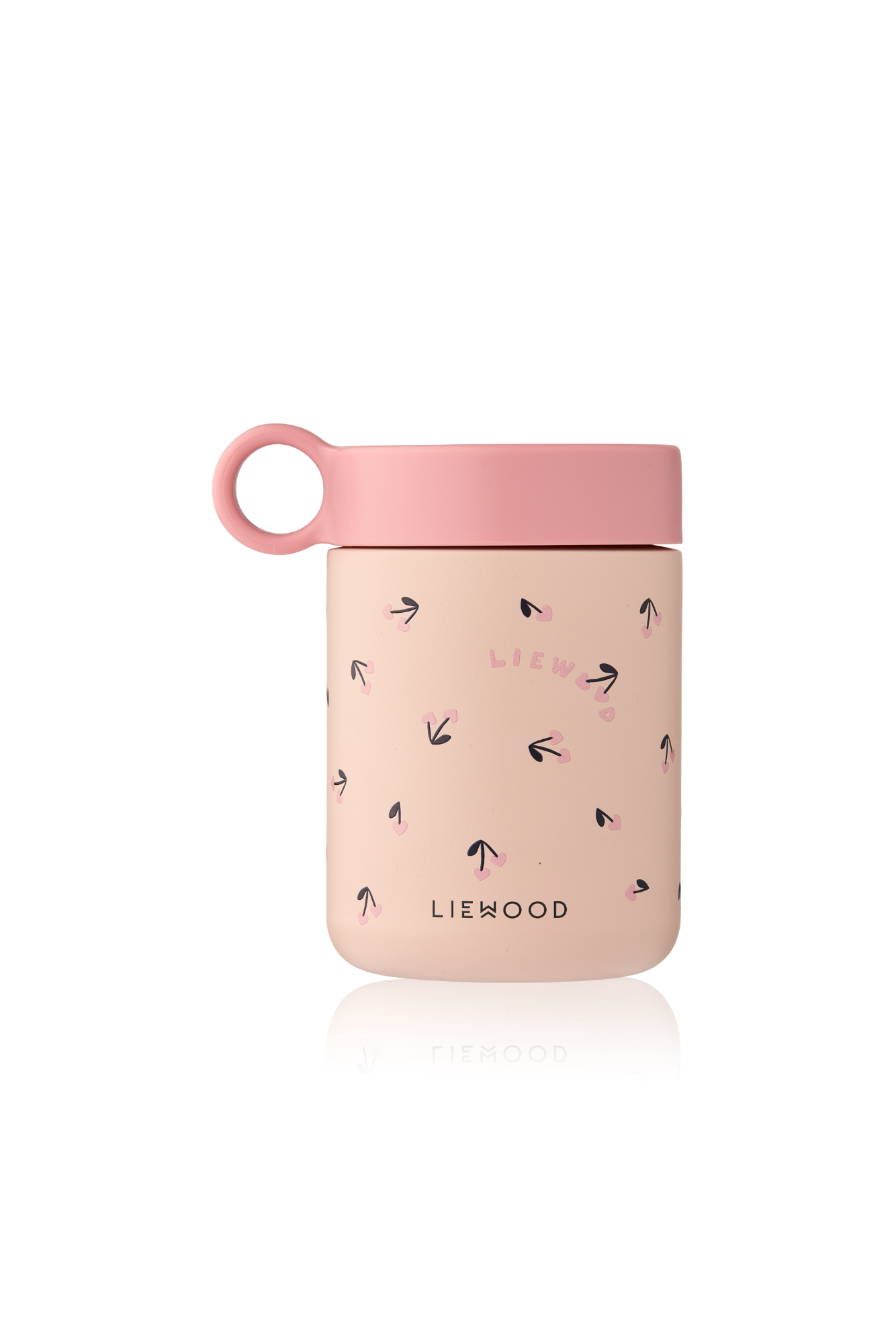 Kiani Printed Food Jar - Mini Cherry Heart / Rosey