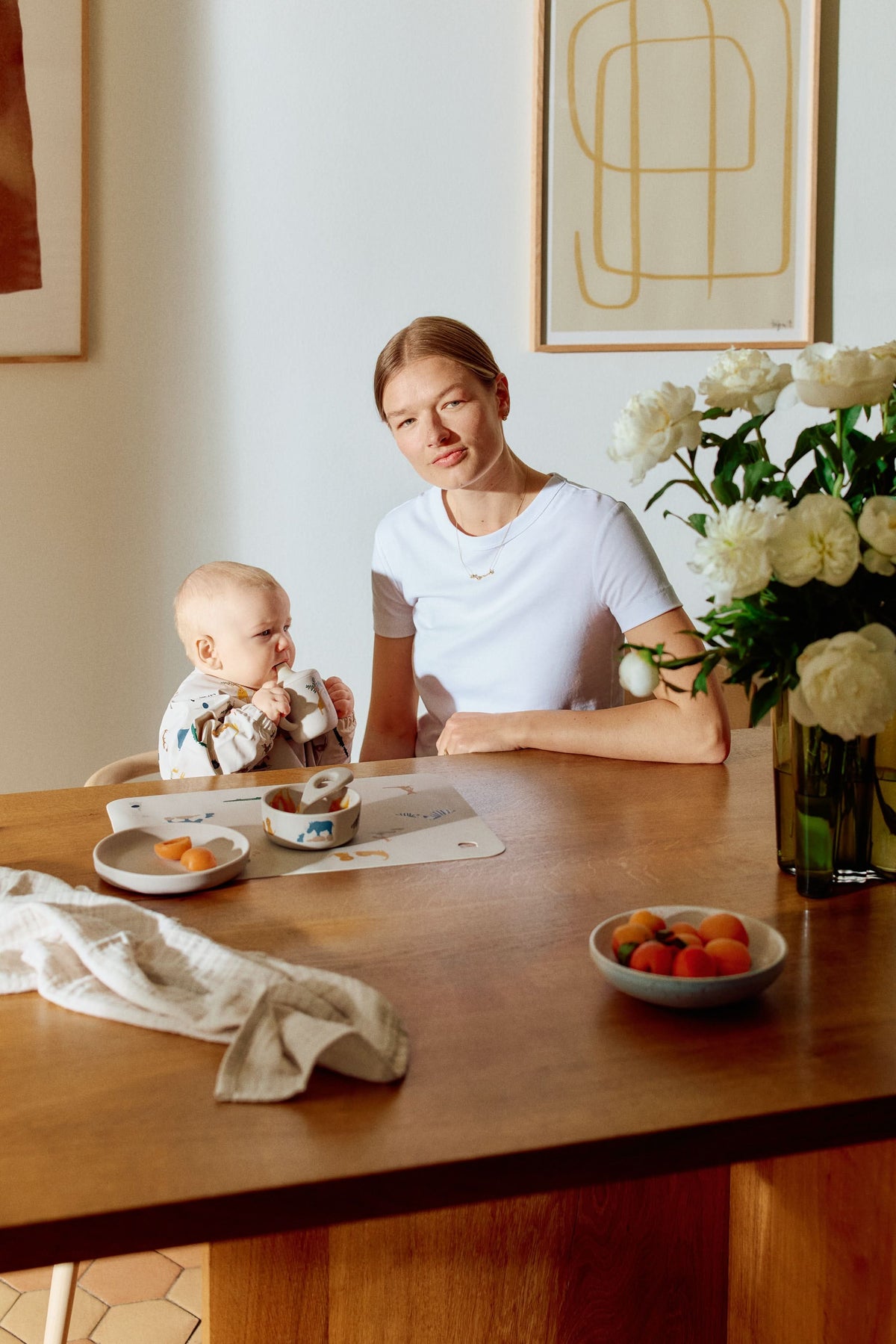 Vivi Printed Tableware Set - All together / Sandy