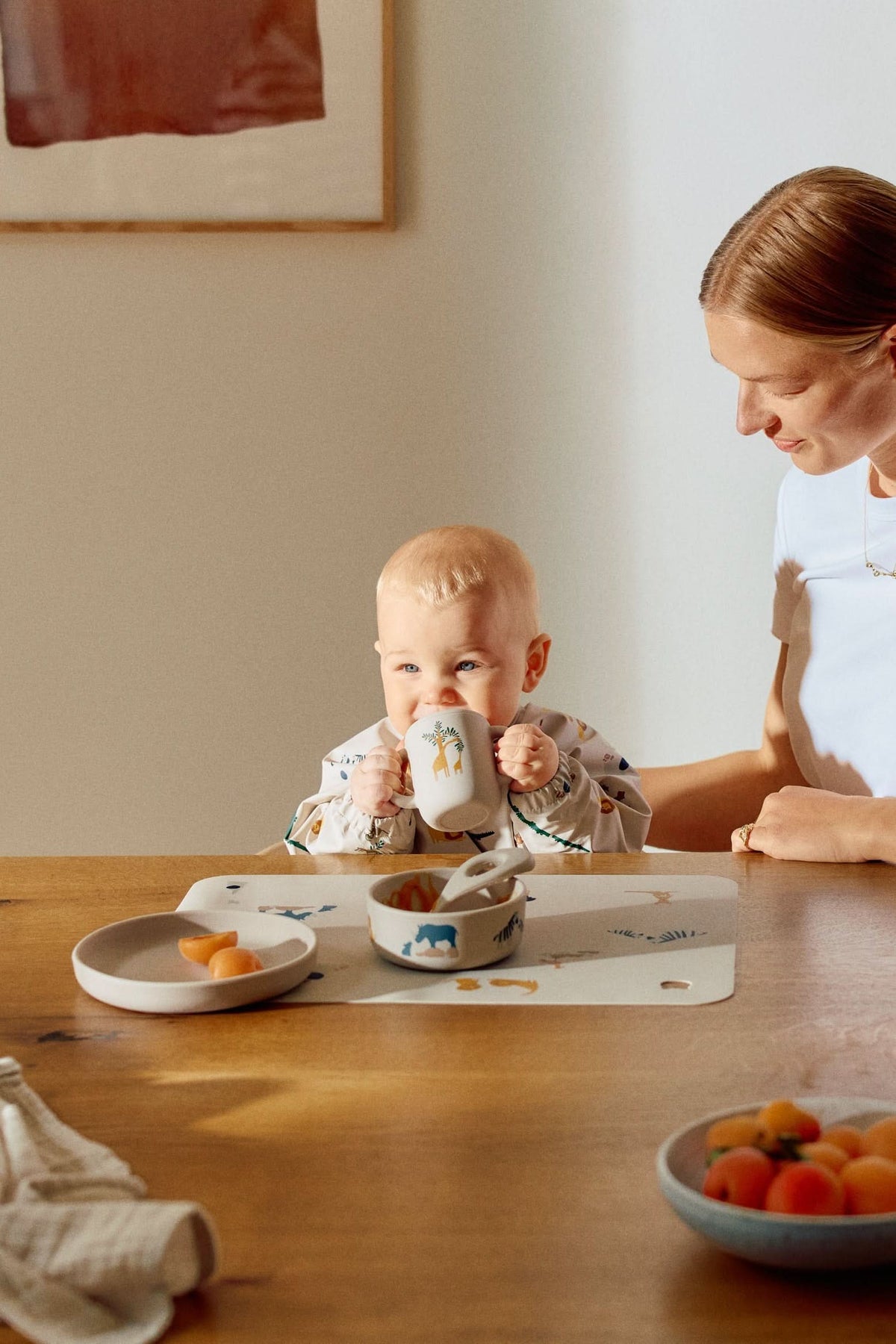 Vivi Printed Tableware Set - All together / Sandy