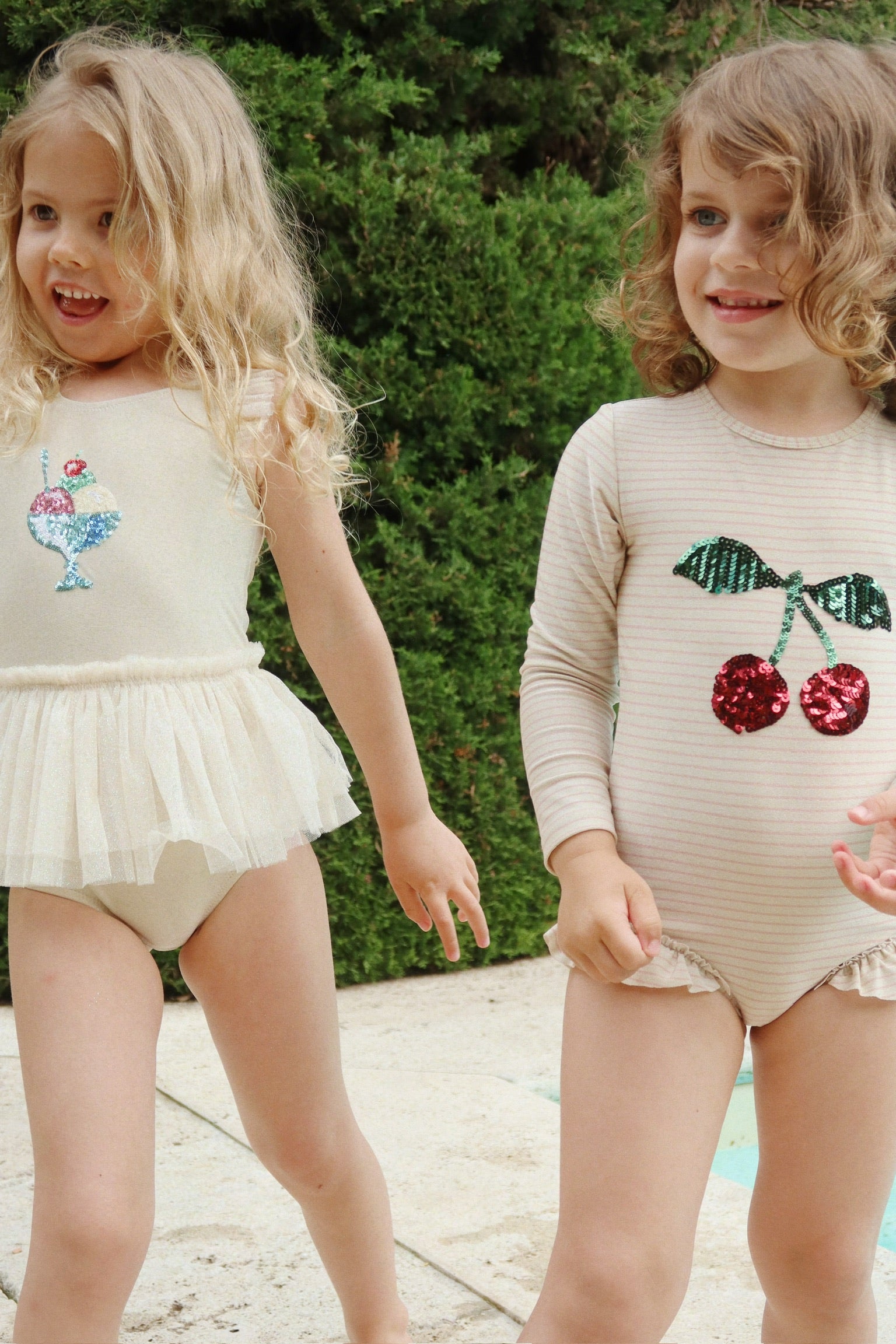 Jade LS Swimsuit - Rose Stripe