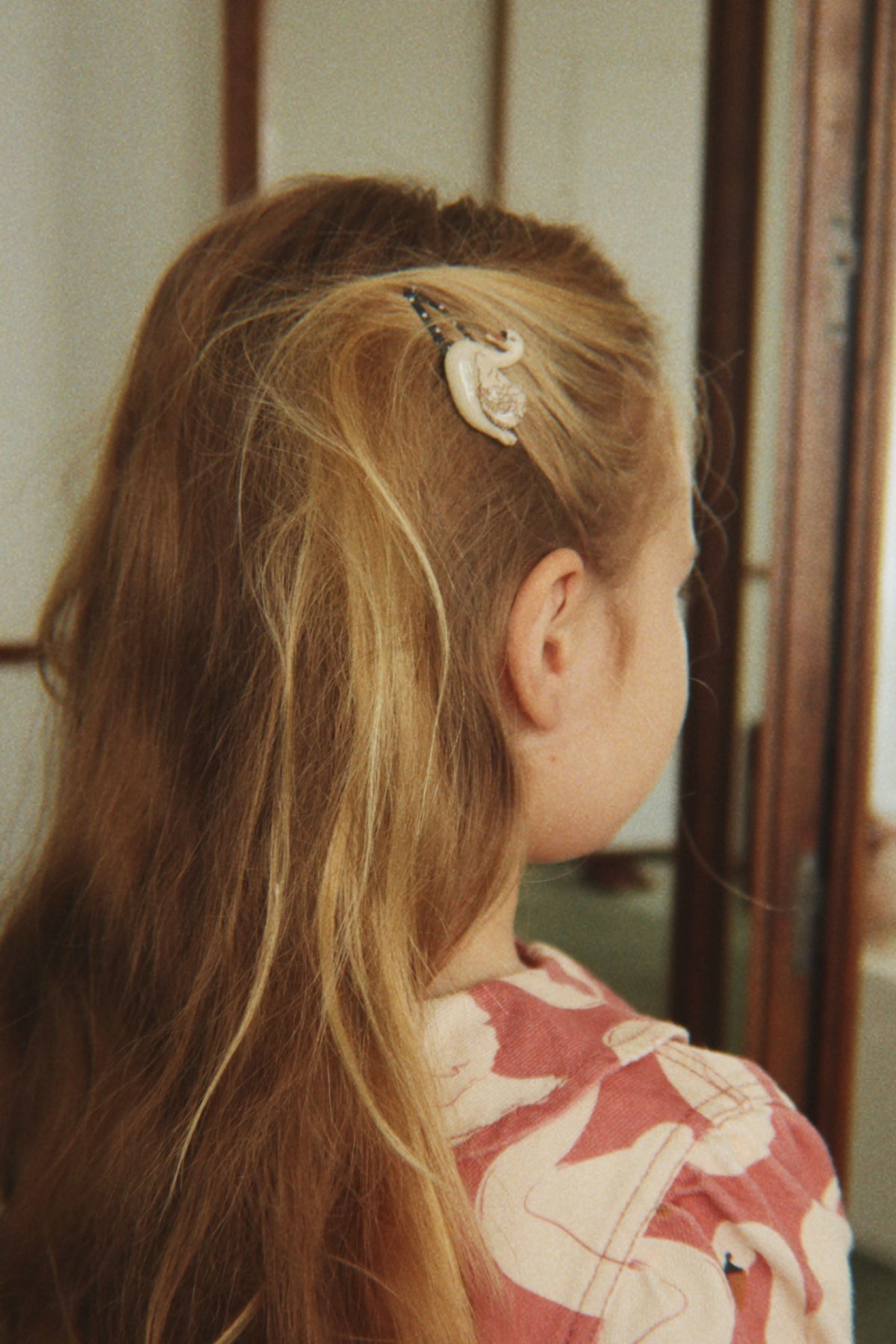 4 pk Swan Hair Clip And Elastic - Swan